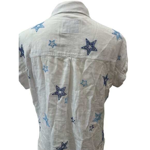 RAILS White Star Embroidered Button Down Shirt Size XXS - Picture 3 of 6